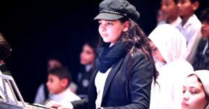 جيهان زكي تشهد تدريبات المايسترو (سليم سحاب) لـ (كورال وأوركسترا مصر الوطني)