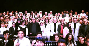 جيهان زكي تشهد تدريبات المايسترو (سليم سحاب) لـ (كورال وأوركسترا مصر الوطني)